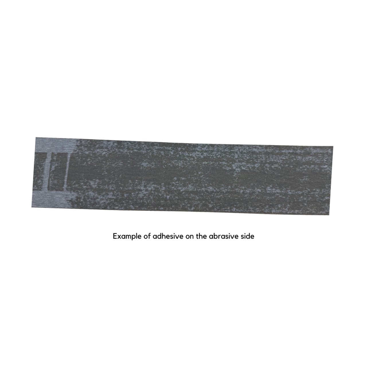 Example of adhesive on the abrasive side