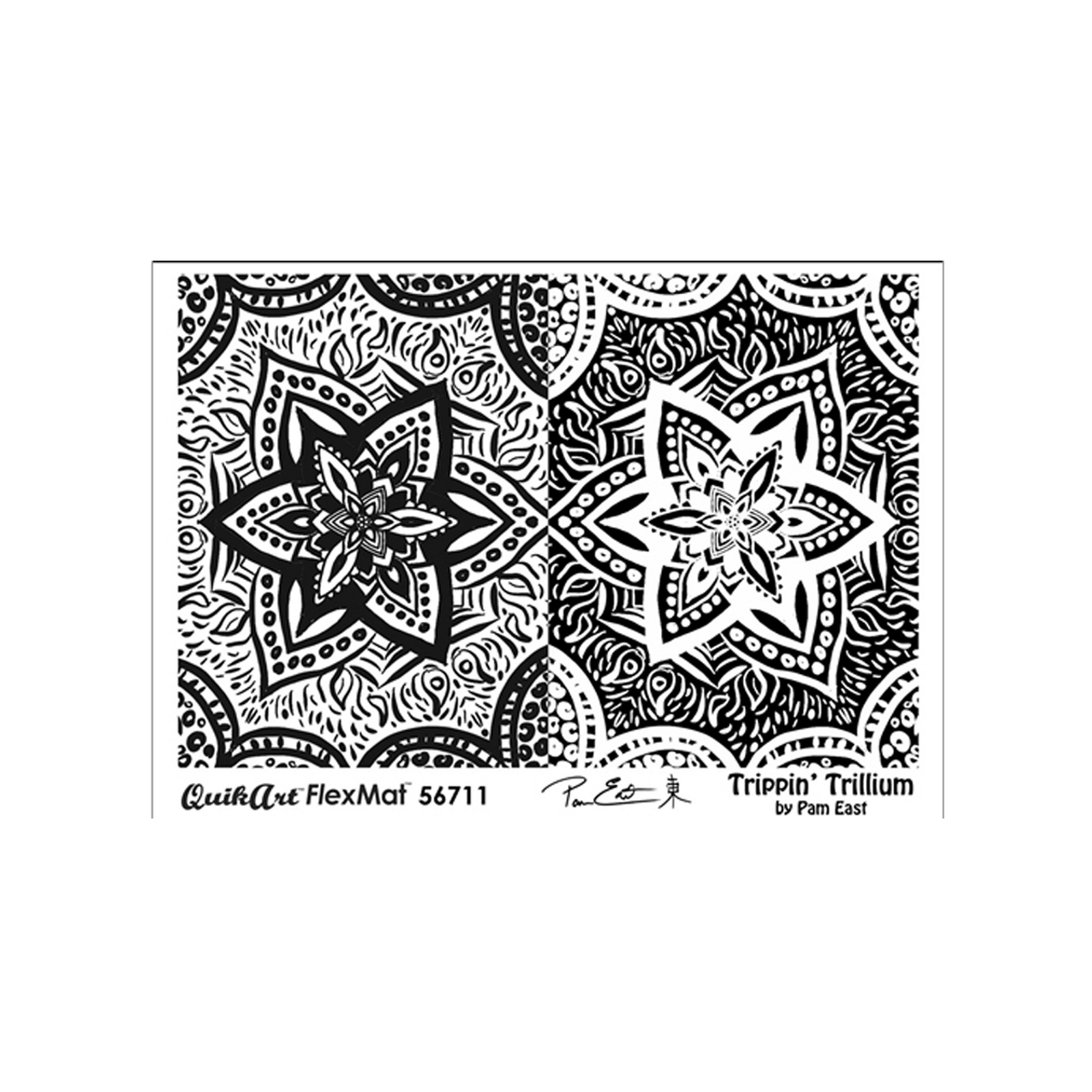 Pam East FlexMat Texture Stamp - Trippin Trillium