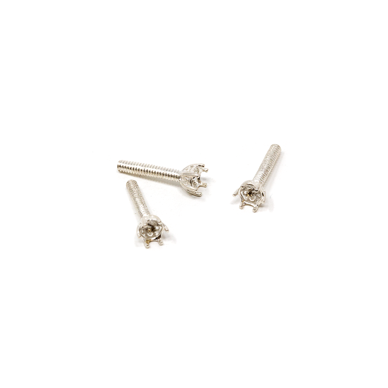 Sterling Silver Crown Embeddable 6-Prong Bezel - 3mm