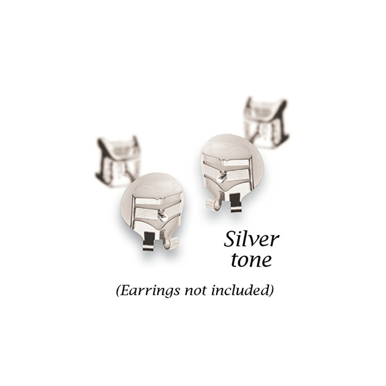 Lox Earring Backs - Silver Tone - 2 Pairs