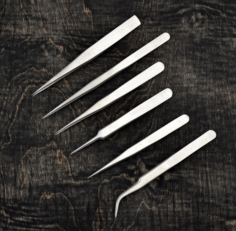 Stainless Steel Tweezer Set (Non-Magnetic) - 6pc | Tools | Metal