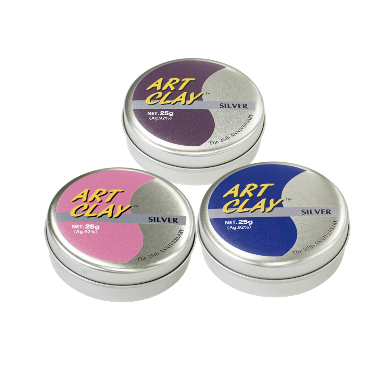 Happy 25th Anniversary Art Clay! Get your collectible limited edition tins with 25gm Art Clay Silver.