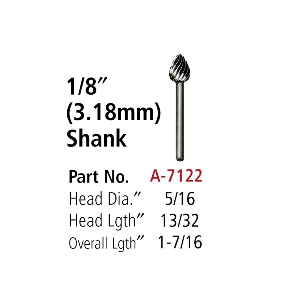 Foredom High Speed Steel Cutter - Bud 106-A-7122