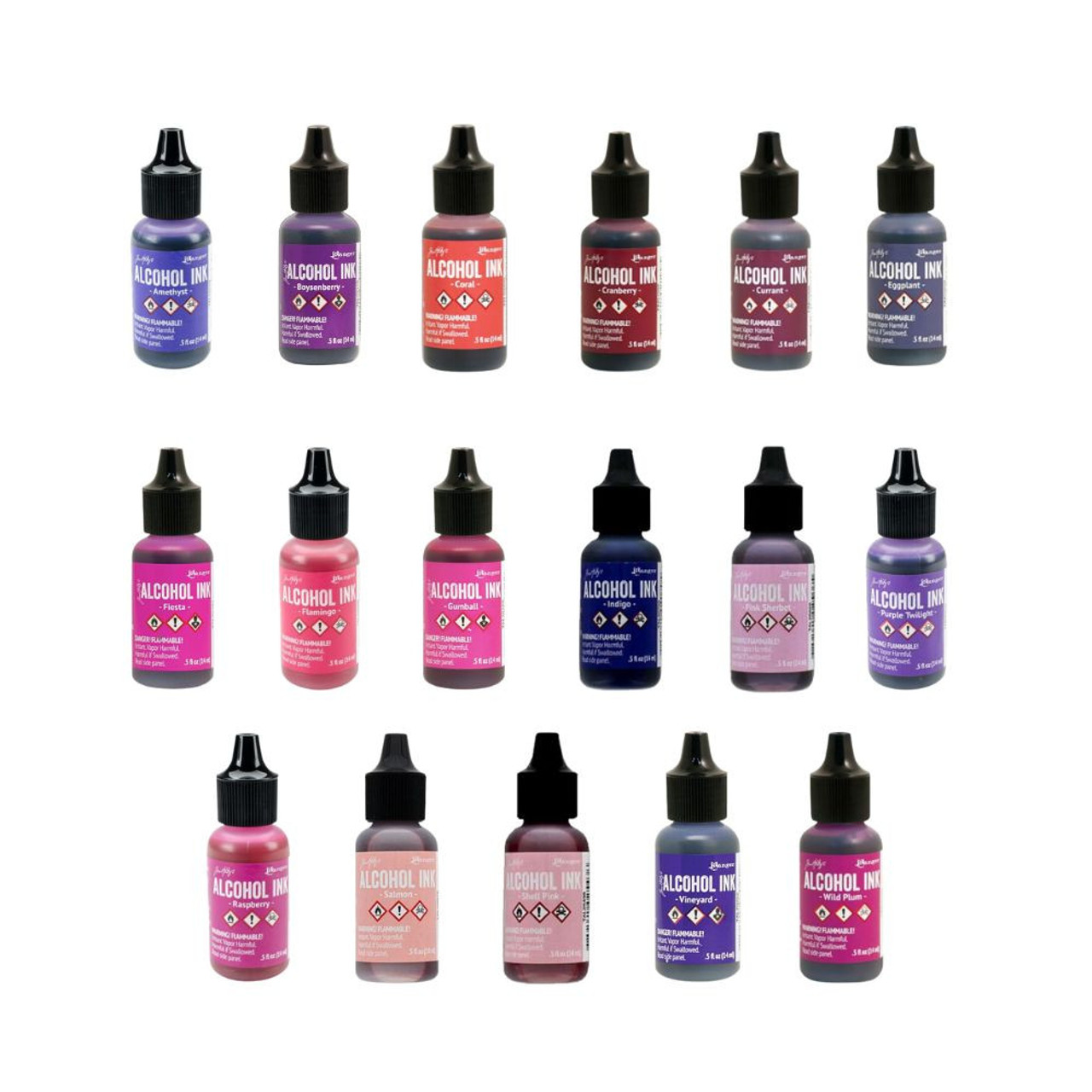 Alcohol Ink Pink and Purple Tones - 14ml (244-PINK/PUR)