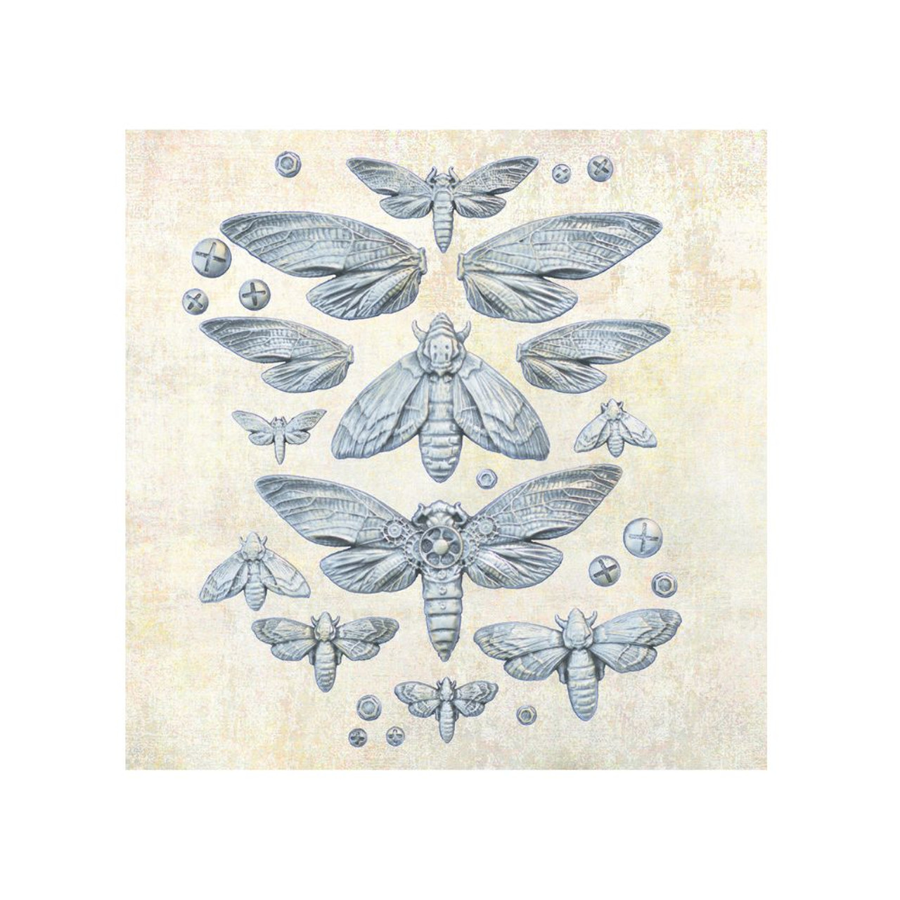 Prima Decor Mould - Nocturnal Insects 5x8" finished pieces