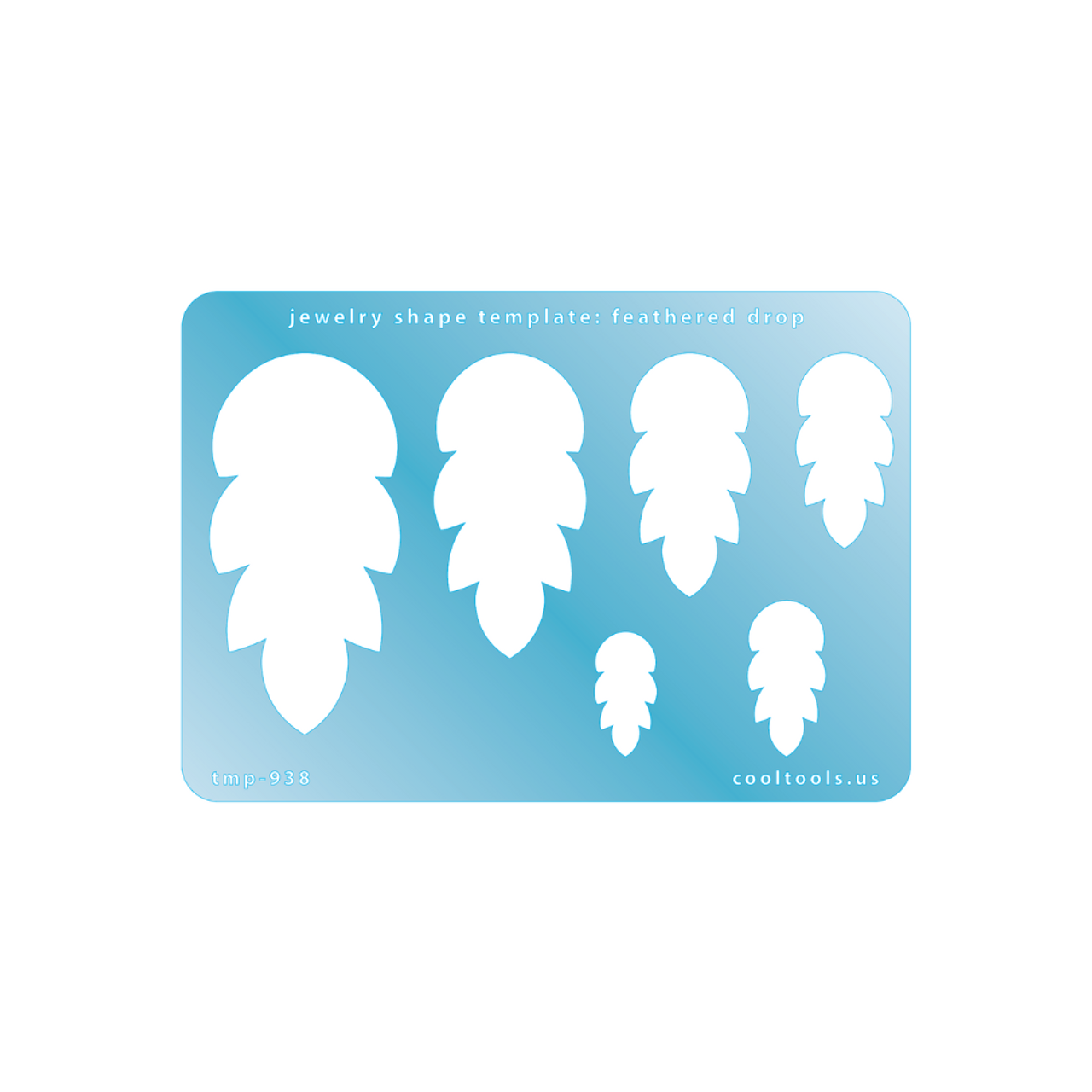 Jewellery Shape Template - Feathered Drop - 103-TMP-938