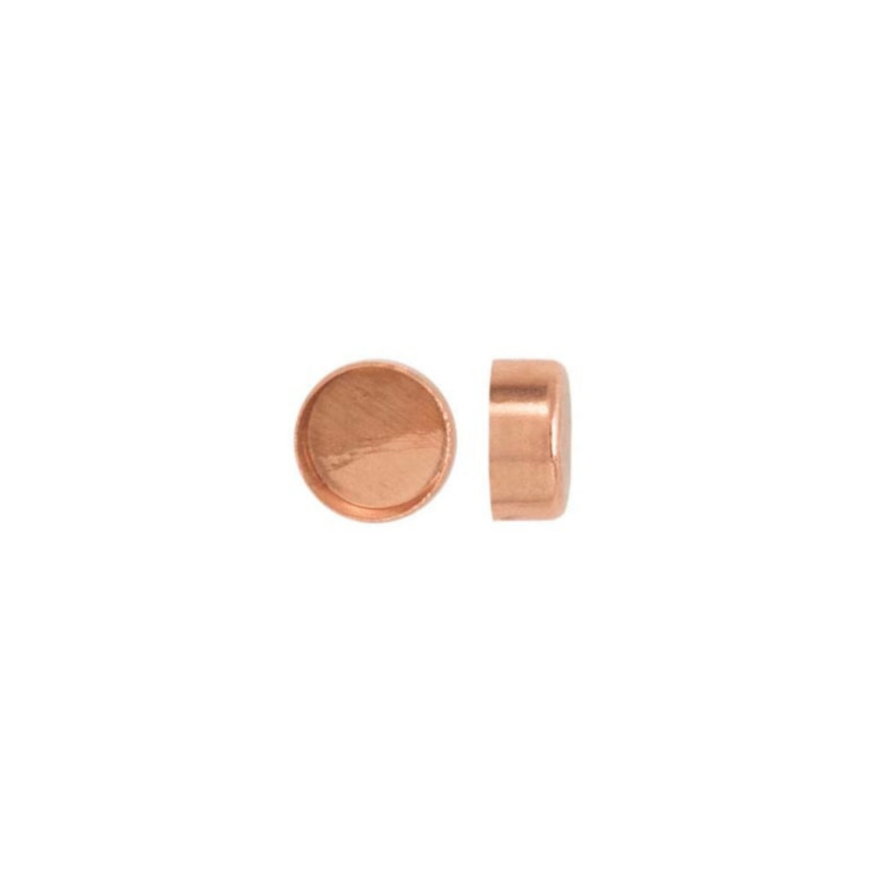 Bezel Cup Plain Round - Copper - 5mm