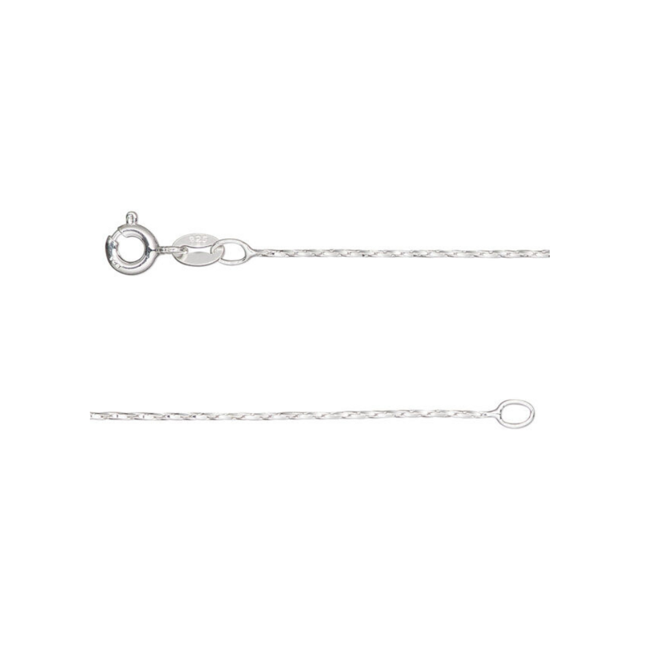 Finished Sterling Silver Gossamer™ Twisted Cable Chain - 35cm/14"