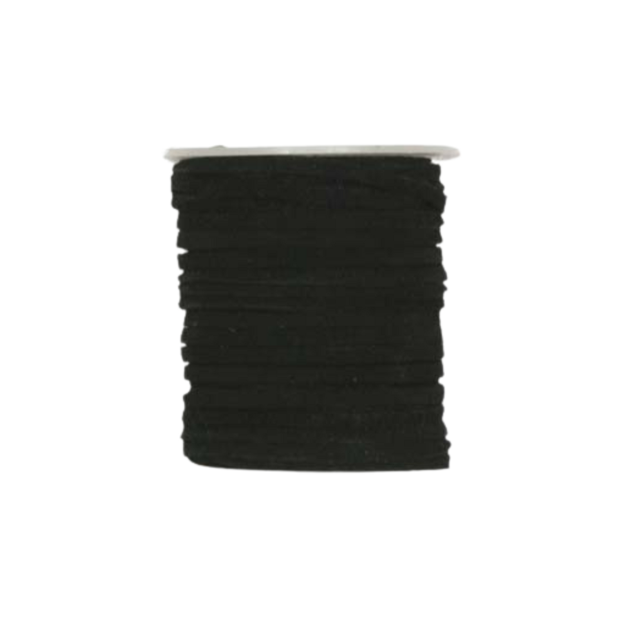Flat Suede Leather Cord - Black 3mm - 1 Metre