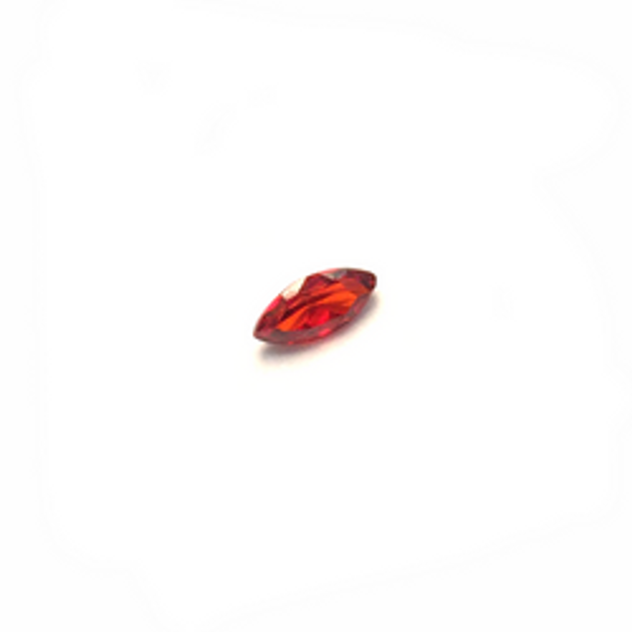 Lab Created Gemstone - Spessartite Garnet 8x4mm
