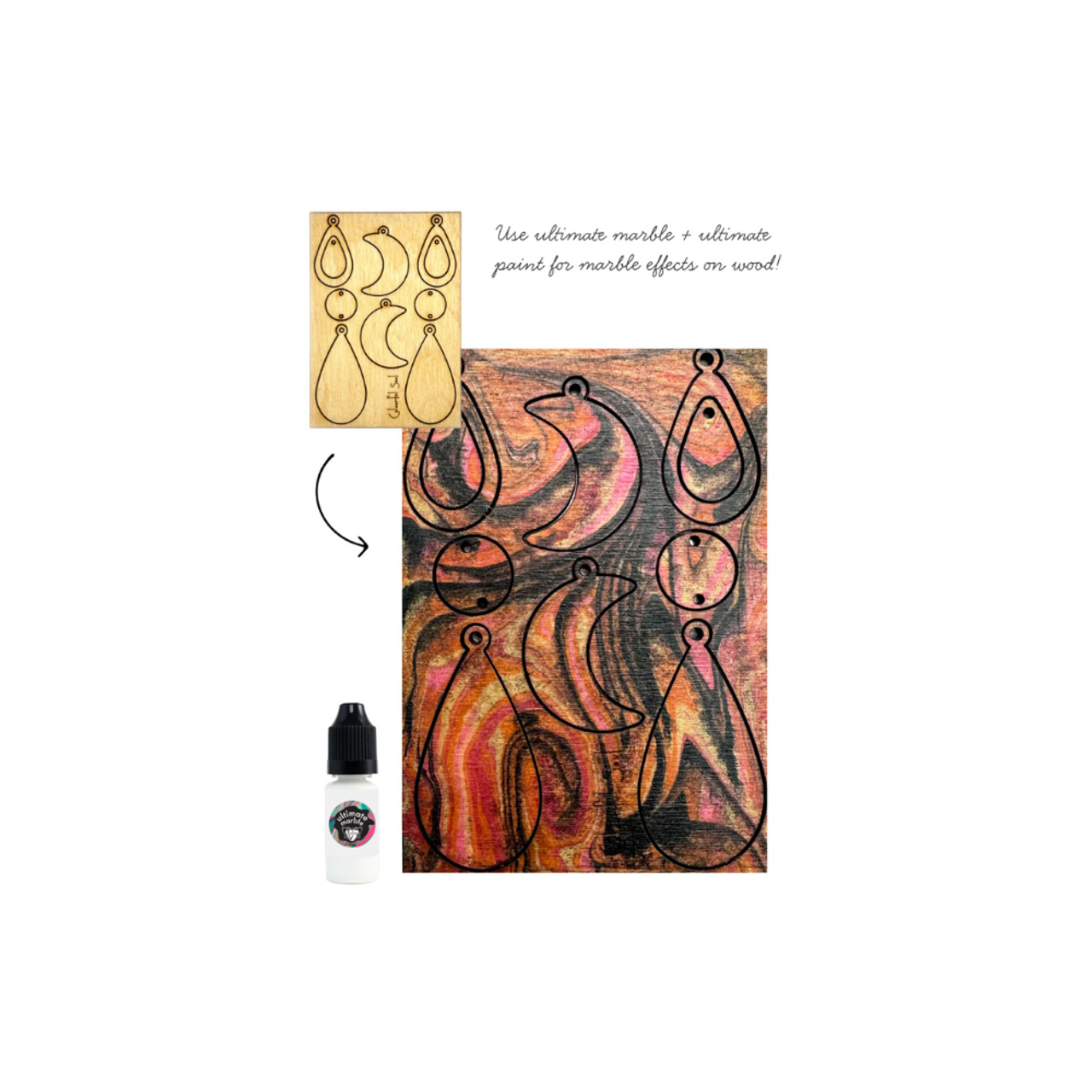 Colourful Soul by Vintaj - Ultimate Marble Medium On wood