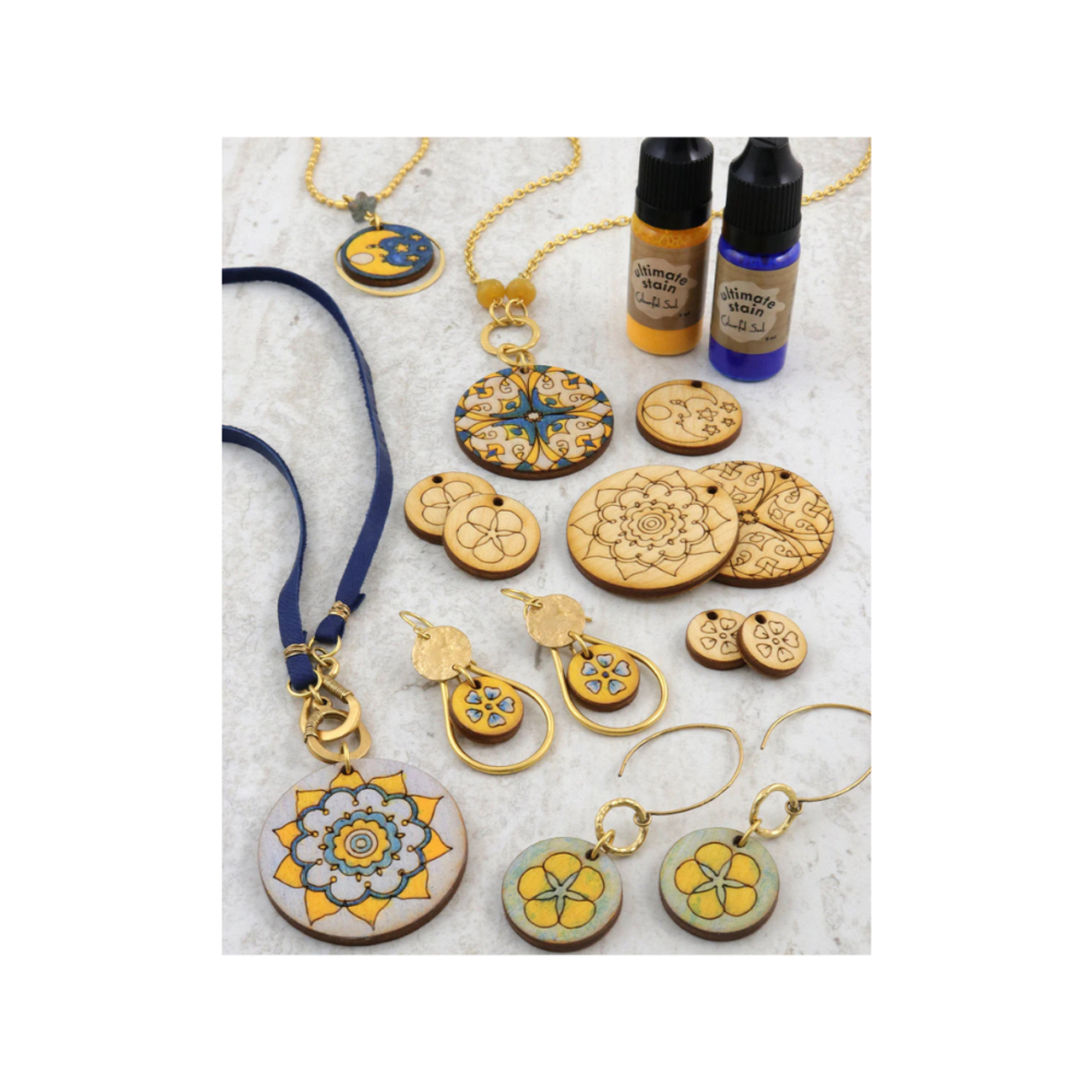 Colourful Soul by Vintaj - Jewellery Pop Outs - Sun & Moon Finished