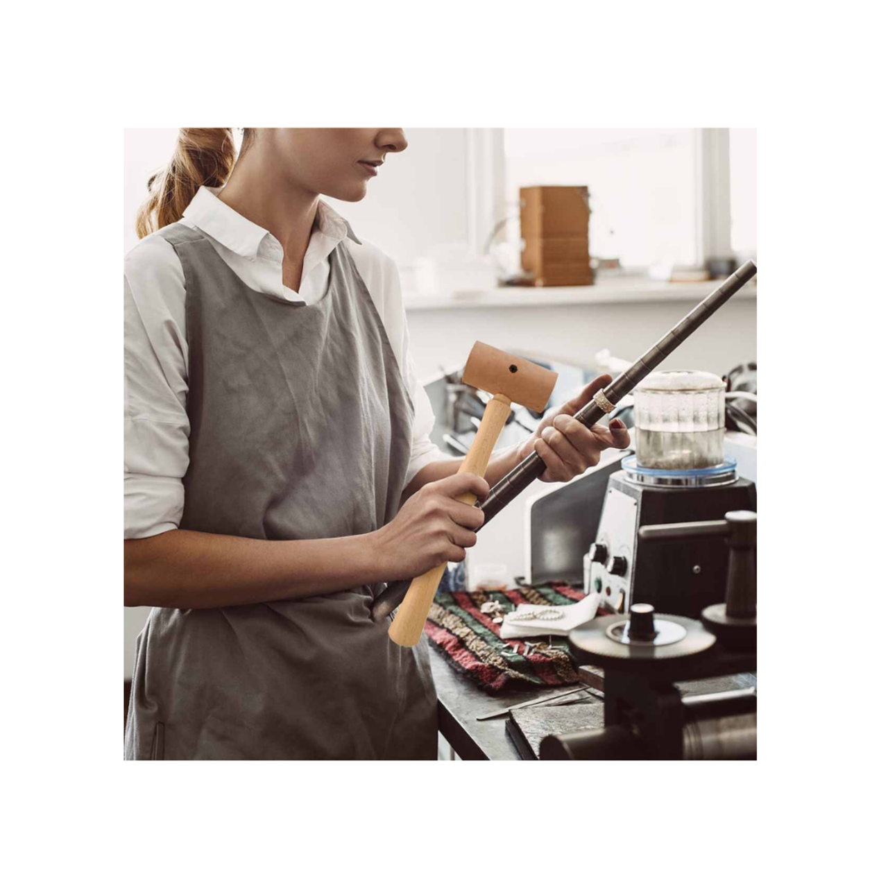 Rawhide Mallet 1.5" - Use to shape rings on mandrels