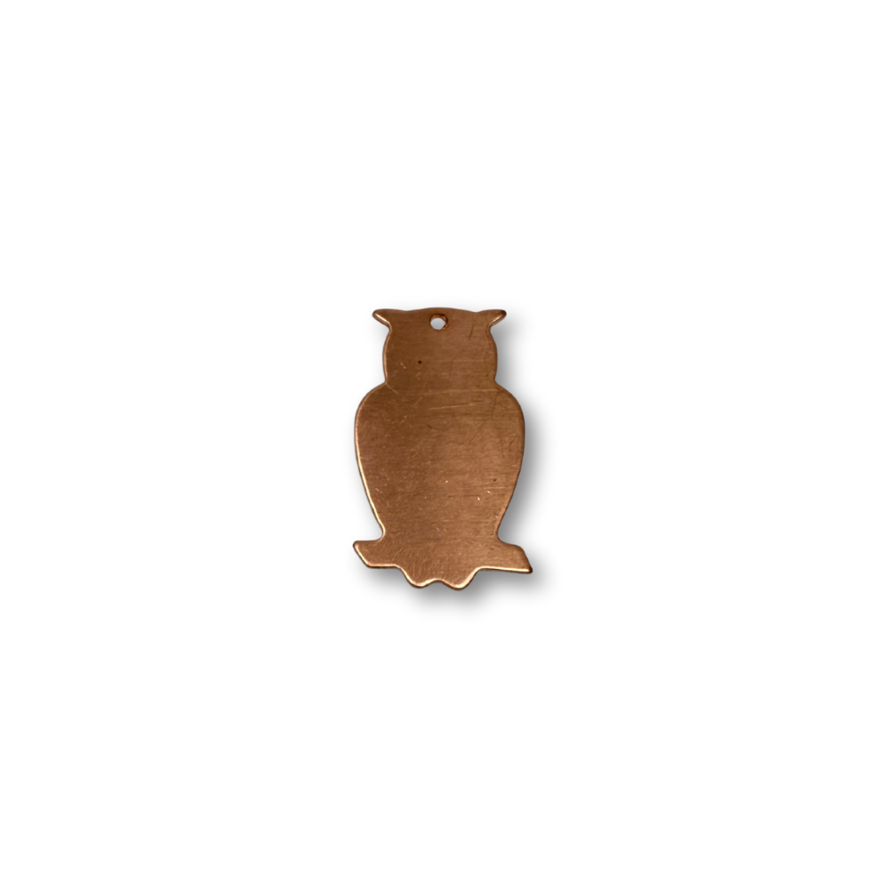 Copper Blank - Pendant Owl - 35 x 20mm