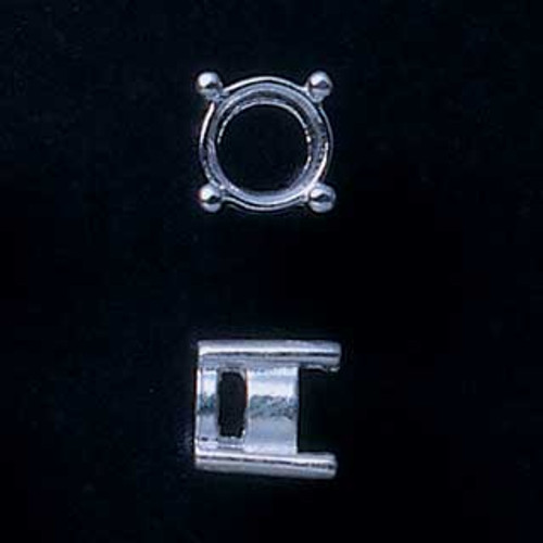 Fine Silver Prong Setting - Round - 5mm
