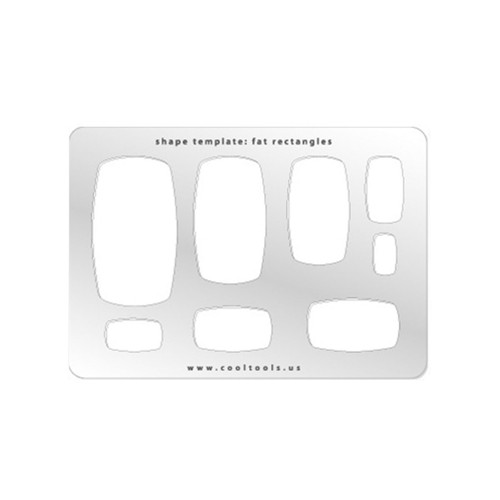 Jewellery Shape Template - Fat rectangle