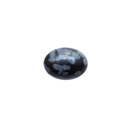 Oval cabochon - Snowflake Obsidian - 10x14mm