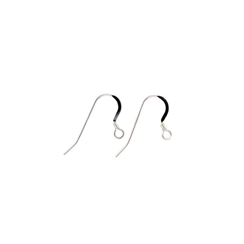 Sterling Silver Fishhook Coil Earwire - 1 Pair