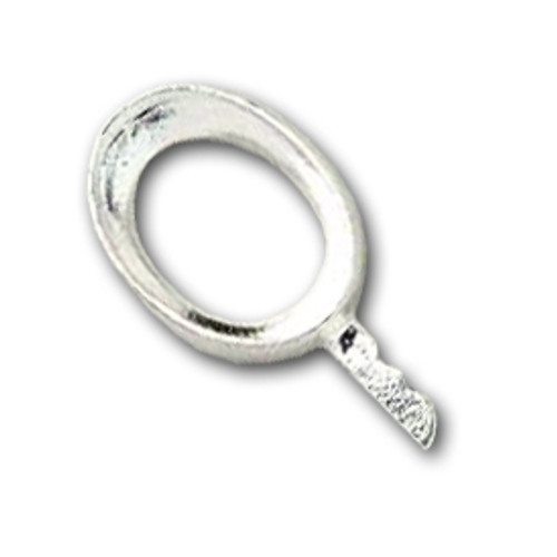 Fine Silver Bezel Setting - Oval - With Side Post - 10 x 14mm (4.4mm high)