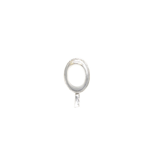 Fine Silver Bezel Setting - Oval - With Side Post - 10 x 14mm (3.2mm high)