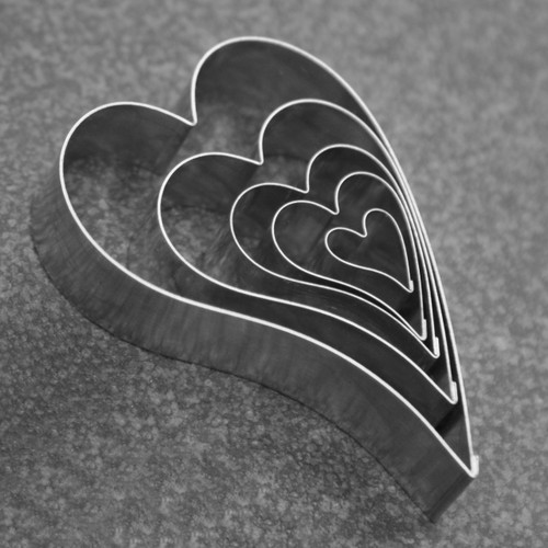 Cutters - Lazy Hearts - Set of 5