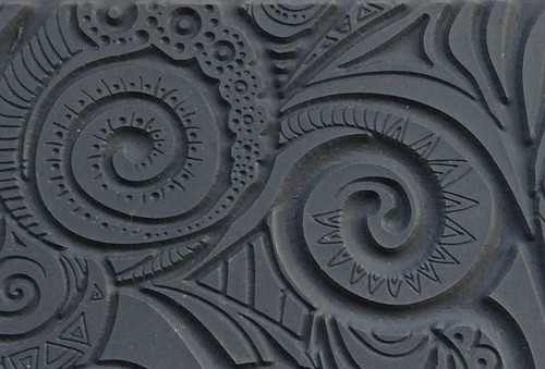 Texture Tile - Swirly Hearts Embossed