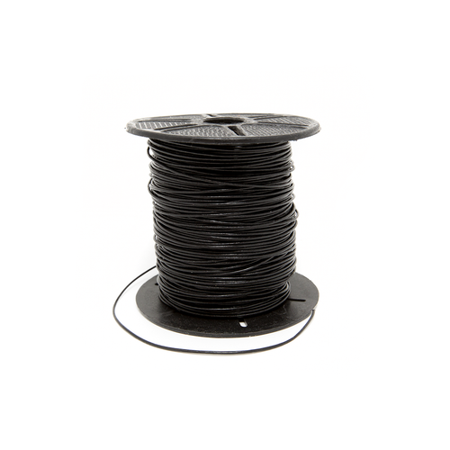 Leather Cord - Black (1mm thick) - 1m