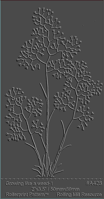 RMR Laser Texture Paper - Growing Like a Weed 1 - 50 x 89mm