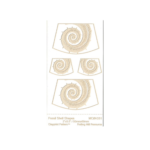 RMR Laser Texture Paper - Fossil Shell Shapes - 50 x 89mm