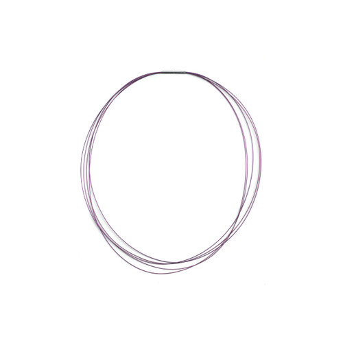 Stainless Steel Choker Necklace - Purple