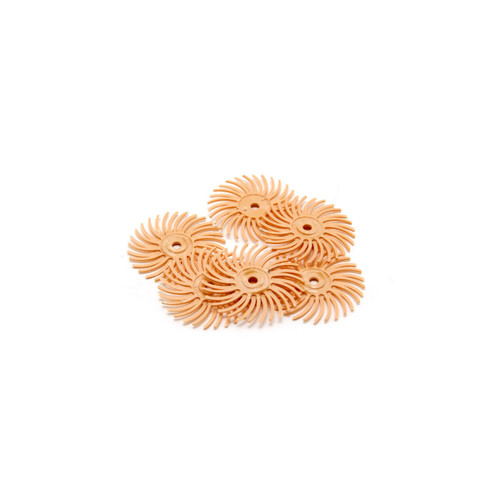 Foredom Radial Bristle Discs - 6 Micron, 3,000 Grit, Peach - 6pk