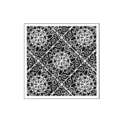 The Crafters Workshop 6x6 Stencil - Lacy Tiles