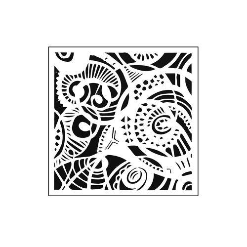 The Crafters Workshop 6x6 Stencil - Free Swirl