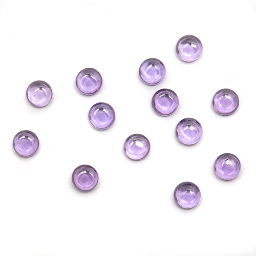 Round Cabochon - CZ Amethyst - 3mm