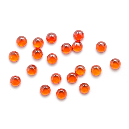 Round Cabochon - CZ Orange - 3mm (Non-fireable)