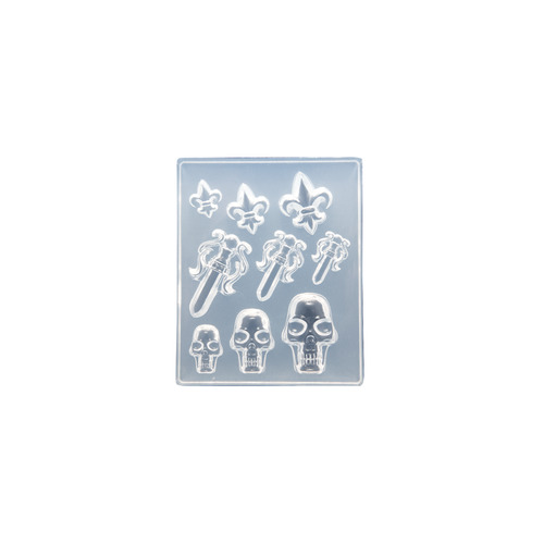 Silicone Mould - Skulls, Daggers and Lilies