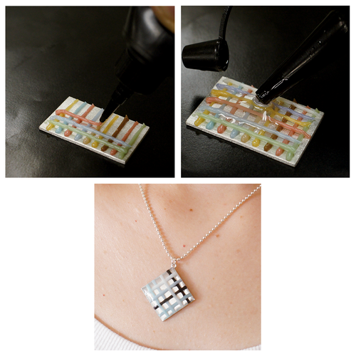 Color Art Resin example in opaque colours and clear UV resin. 