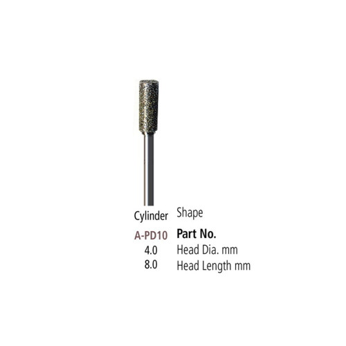 Plated Diamond Points - Cylinder - 4mm 106-APD10