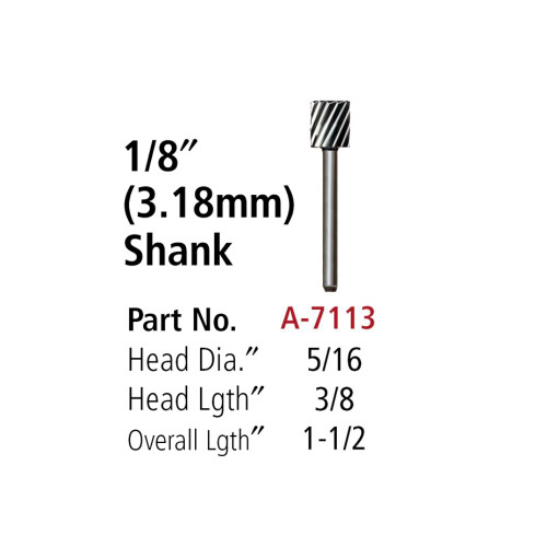 Foredom High Speed Steel Cutter - Large Cylinder 106-A-7113