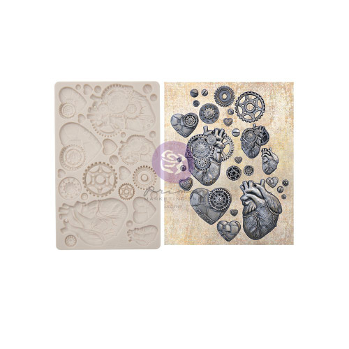 Prima Finnabair Mould - Imaginarium Steampunk Hearts 5x8" (186-969448)