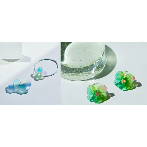 Create earrings using UV/LED resin