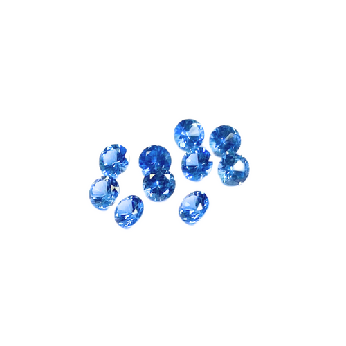 Lab Created Nanogems - 3mm Round Blue (10 Stones) - 102-G-0858-3-10