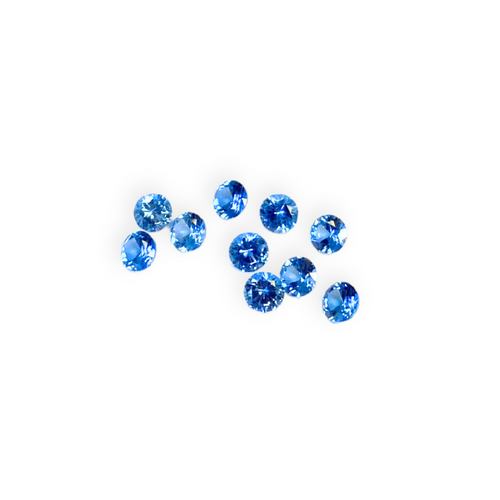 Lab Created Nanogems - 3mm Round Blue (10 Stones) - 102-G-0858-3-10