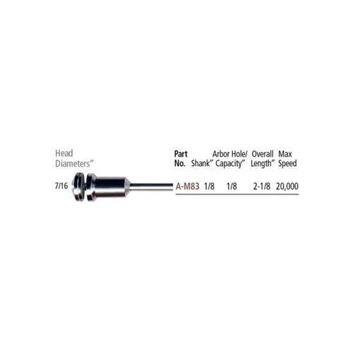 Foredom A-M83 Screw Type Mandrel Shank - 3.17mm (1/8")