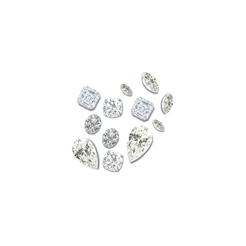 Lab Created Gempack - White Mixed Size and Shape- 12 stones