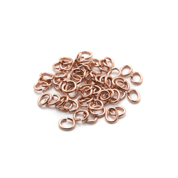 Copper Jump Rings - Oval - 8 x 6mm - 40pcs