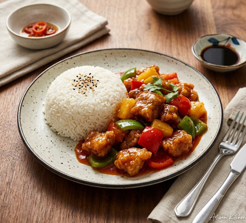 Sweet & sour 'pork' with pineapples ( Low-FODMAP) 