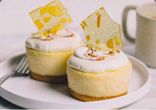  Caramel & Macadamia Cheesecakes