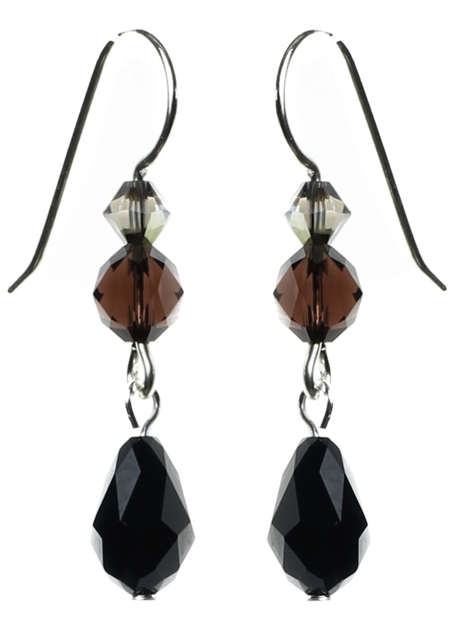 Swarovski crystal jewelry • amore collection • fucshia drop earrings •  Karen Curtis