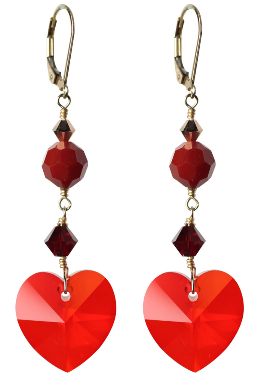 Buy NILUS Fancy Red Crystal Dangle and Drop Earrings for Women and Girls at  Amazonin